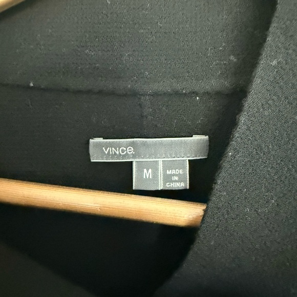 Women's Black Jacket with Leather Sleeves - Picture 2 of 9